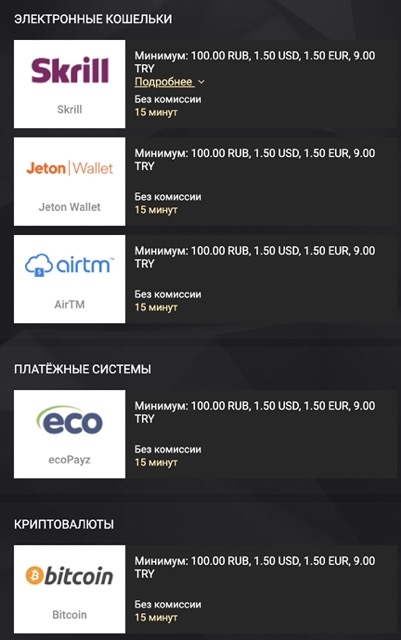 Быстрые выплаты